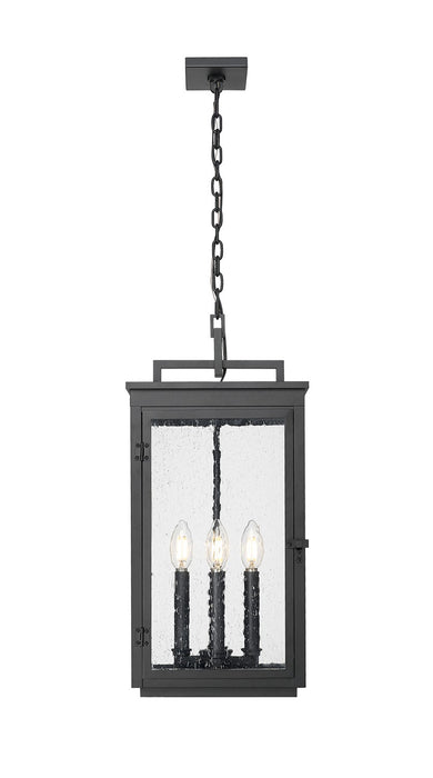 Z-Lite - 5019CHB-BK - Four Light Outdoor Chain Mount Ceiling Fixture - Hartwell - Sand Black