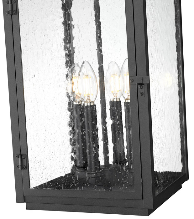 Z-Lite - 5019CHB-BK - Four Light Outdoor Chain Mount Ceiling Fixture - Hartwell - Sand Black