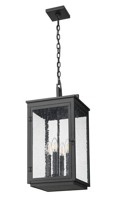Z-Lite - 5019CHB-BK - Four Light Outdoor Chain Mount Ceiling Fixture - Hartwell - Sand Black