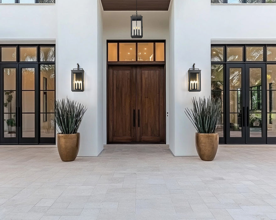 Z-Lite - 5019CHB-BK - Four Light Outdoor Chain Mount Ceiling Fixture - Hartwell - Sand Black