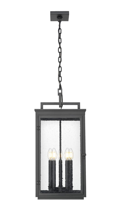 Z-Lite - 5019CHXL-BK - Five Light Outdoor Chain Mount Ceiling Fixture - Hartwell - Sand Black