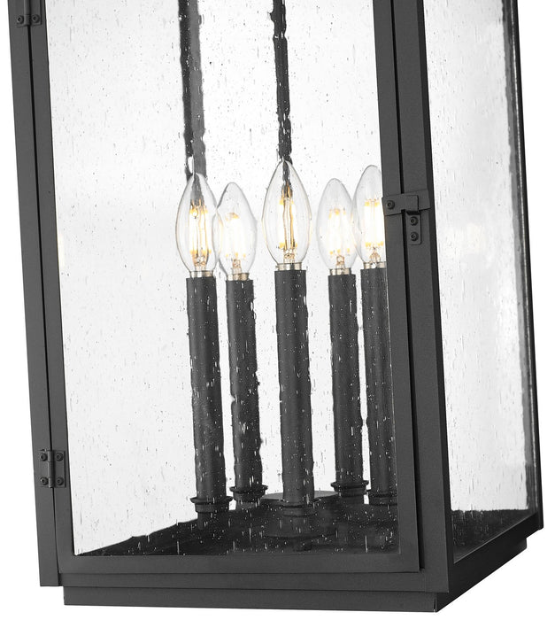 Z-Lite - 5019CHXL-BK - Five Light Outdoor Chain Mount Ceiling Fixture - Hartwell - Sand Black