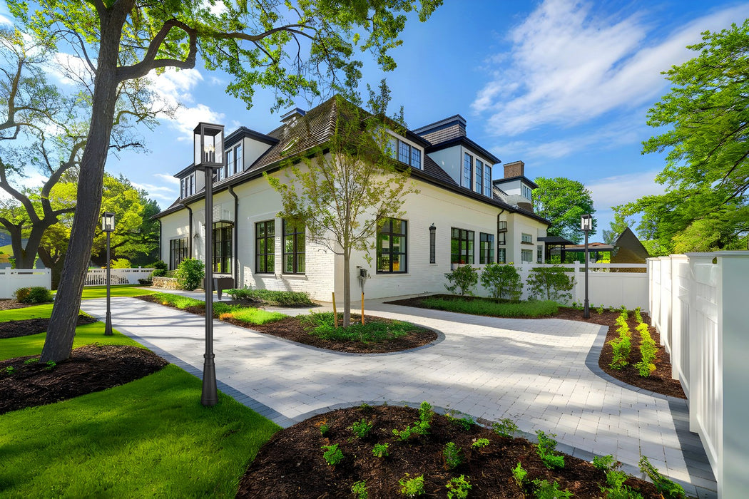 Z-Lite - 5019PHBR-5011P-BK - Four Light Outdoor Post Mount - Hartwell - Sand Black