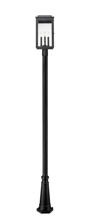 Z-Lite - 5019PHBR-519P-BK - Four Light Outdoor Post Mount - Hartwell - Sand Black