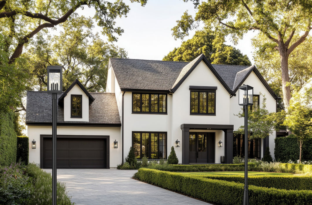 Z-Lite - 5019PHBR-519P-BK - Four Light Outdoor Post Mount - Hartwell - Sand Black