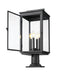 Z-Lite - 5019PHBR-533PM-BK - Four Light Outdoor Pier Mounted - Hartwell - Sand Black