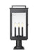 Z-Lite - 5019PHBR-533PM-BK - Four Light Outdoor Pier Mounted - Hartwell - Sand Black