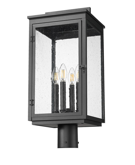 Z-Lite - 5019PHBR-BK - Four Light Outdoor Post Mount - Hartwell - Sand Black