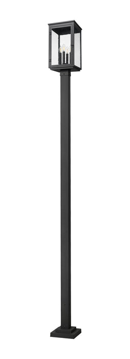 Z-Lite - 5019PHBS-536P-BK - Four Light Outdoor Post Mount - Hartwell - Sand Black