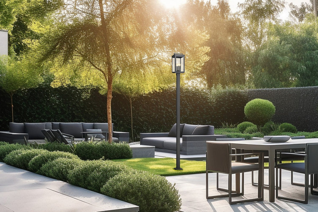 Z-Lite - 5019PHBS-536P-BK - Four Light Outdoor Post Mount - Hartwell - Sand Black