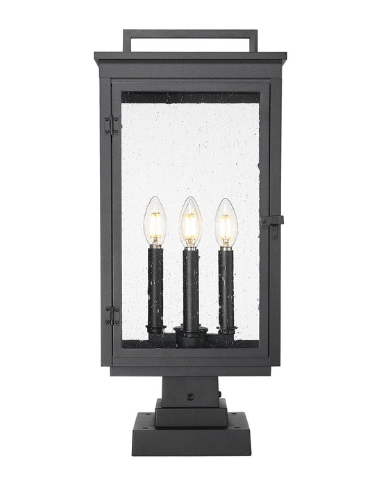 Z-Lite - 5019PHBS-SQPM-BK - Four Light Outdoor Pier Mounted - Hartwell - Sand Black