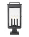 Z-Lite - 5019PHBS-SQPM-BK - Four Light Outdoor Pier Mounted - Hartwell - Sand Black