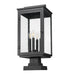 Z-Lite - 5019PHBS-SQPM-BK - Four Light Outdoor Pier Mounted - Hartwell - Sand Black