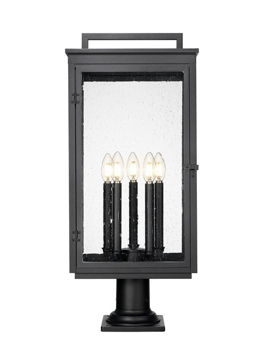 Z-Lite - 5019PHXLR-533PM-BK - Five Light Outdoor Pier Mount - Hartwell - Sand Black