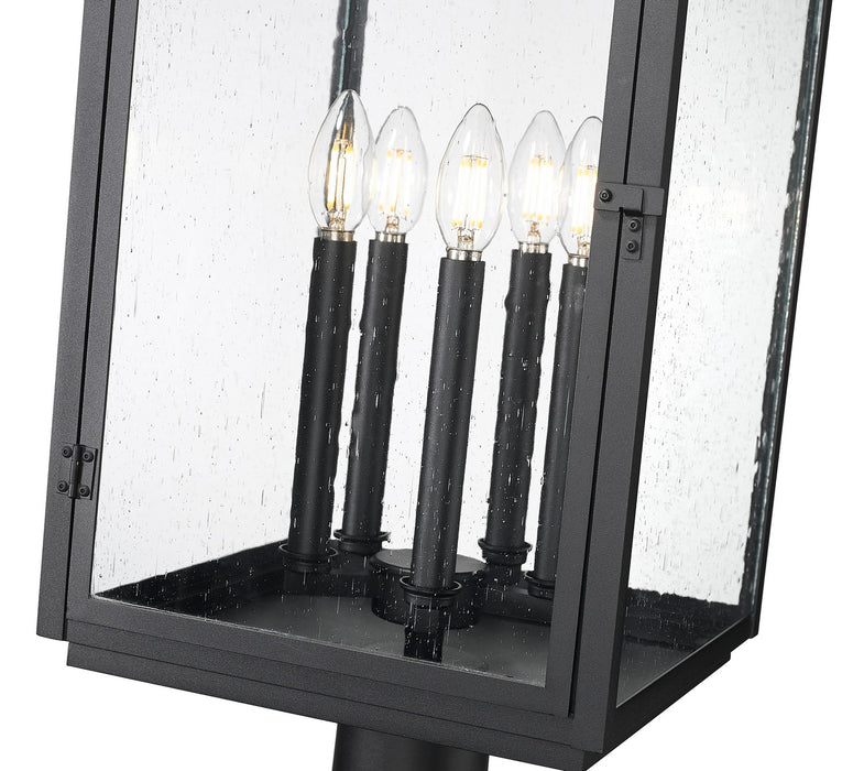 Z-Lite - 5019PHXLR-533PM-BK - Five Light Outdoor Pier Mount - Hartwell - Sand Black