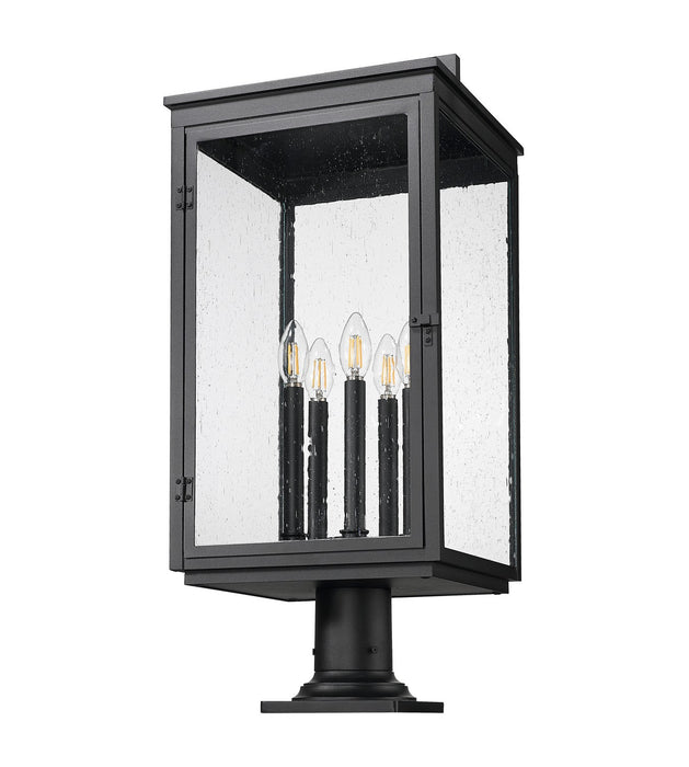 Z-Lite - 5019PHXLR-533PM-BK - Five Light Outdoor Pier Mount - Hartwell - Sand Black