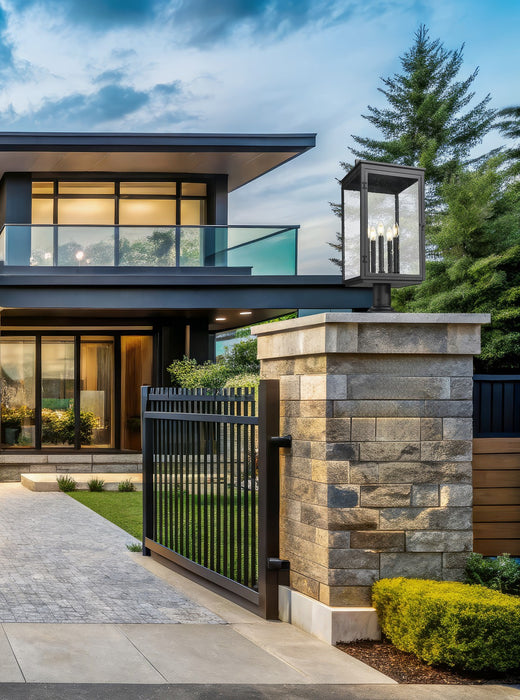 Z-Lite - 5019PHXLR-533PM-BK - Five Light Outdoor Pier Mount - Hartwell - Sand Black