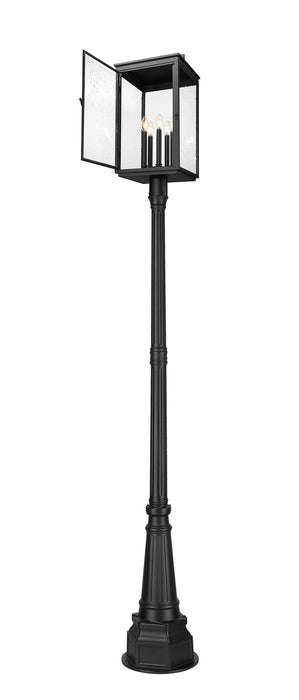 Z-Lite - 5019PHXLR-564P-BK - Five Light Outdoor Post Mount - Hartwell - Sand Black
