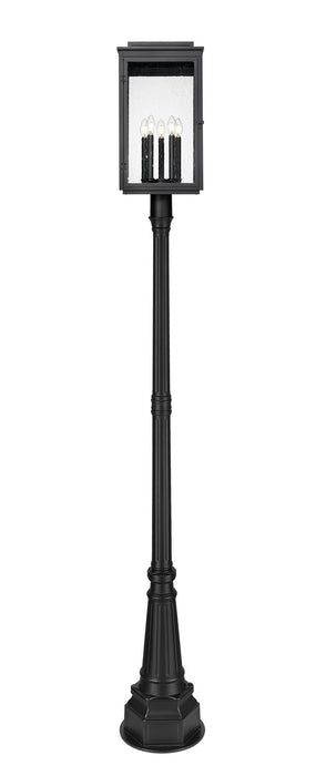 Z-Lite - 5019PHXLR-564P-BK - Five Light Outdoor Post Mount - Hartwell - Sand Black