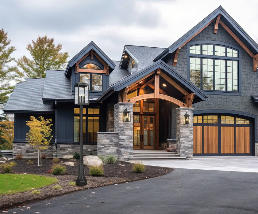 Z-Lite - 5019PHXLR-564P-BK - Five Light Outdoor Post Mount - Hartwell - Sand Black