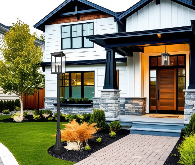 Z-Lite - 5019PHXLR-564P-BK - Five Light Outdoor Post Mount - Hartwell - Sand Black