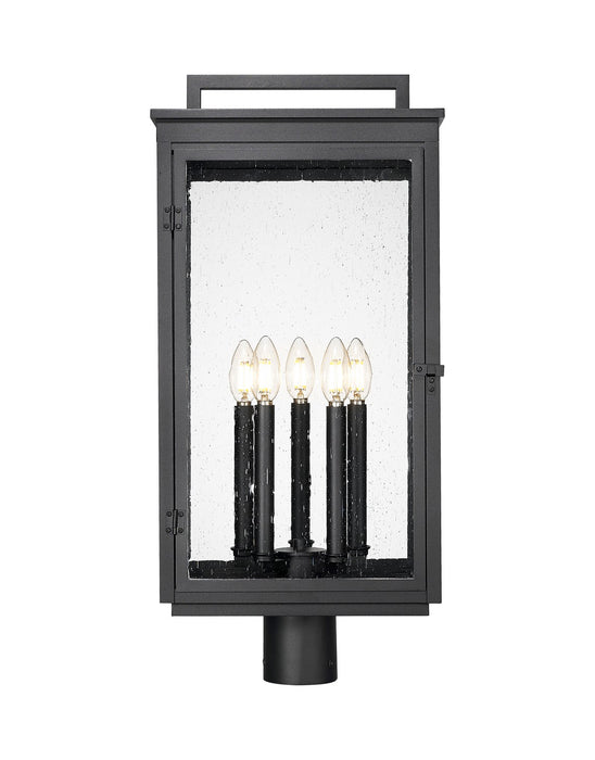 Z-Lite - 5019PHXLR-BK - Five Light Outdoor Post Mount - Hartwell - Sand Black