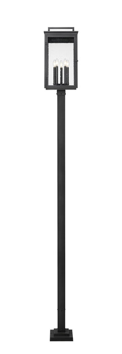 Z-Lite - 5019PHXLS-536P-BK - Five Light Outdoor Post Mount - Hartwell - Sand Black