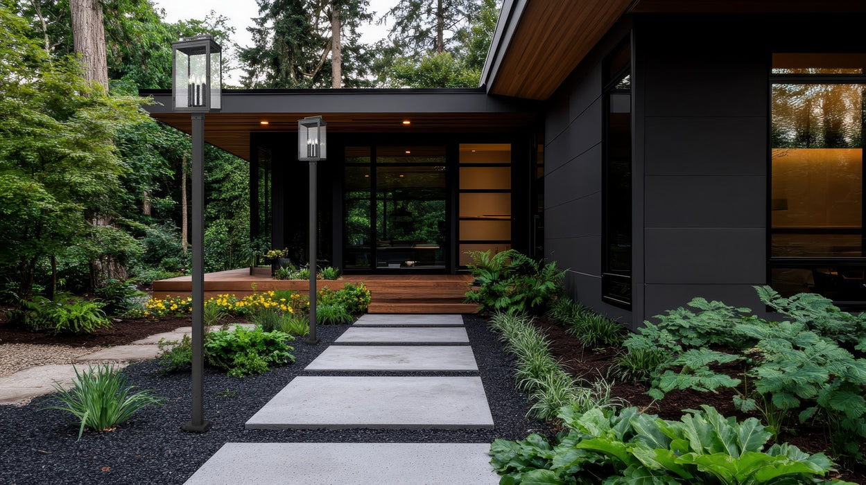 Z-Lite - 5019PHXLS-536P-BK - Five Light Outdoor Post Mount - Hartwell - Sand Black