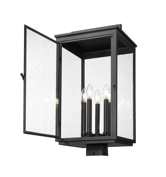 Z-Lite - 5019PHXLS-BK - Five Light Outdoor Post Mount - Hartwell - Sand Black