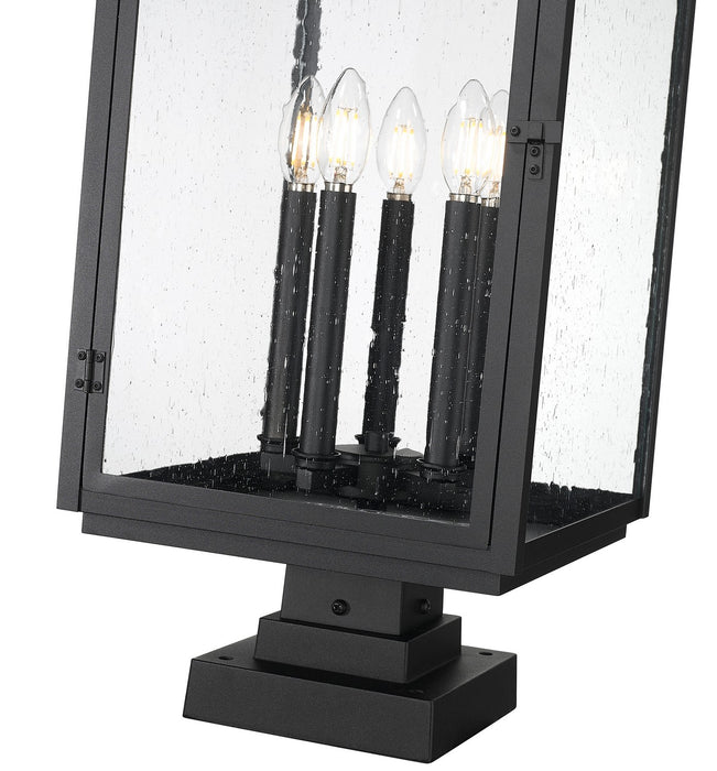 Z-Lite - 5019PHXLS-SQPM-BK - Five Light Outdoor Pier Mount - Hartwell - Sand Black