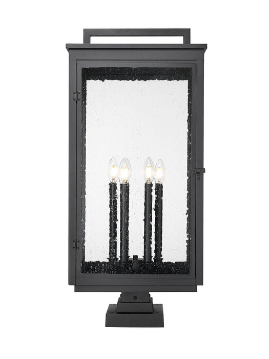 Z-Lite - 5019PHXXLS-SQPM-BK - Six Light Outdoor Pier Mount - Hartwell - Sand Black