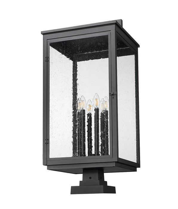 Z-Lite - 5019PHXXLS-SQPM-BK - Six Light Outdoor Pier Mount - Hartwell - Sand Black