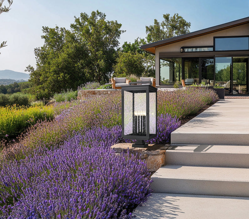 Z-Lite - 5019PHXXLS-SQPM-BK - Six Light Outdoor Pier Mount - Hartwell - Sand Black