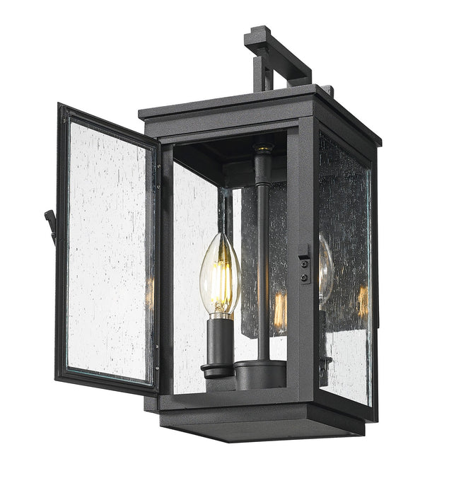 Z-Lite - 5019S-BK - Two Light Outdoor Wall Mount - Hartwell - Sand Black