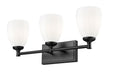Z-Lite - 7004-3V-MB - Three Light Vanity - Oren - Matte Black