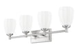 Z-Lite - 7004-4V-BN - Four Light Vanity - Oren - Brushed Nickel