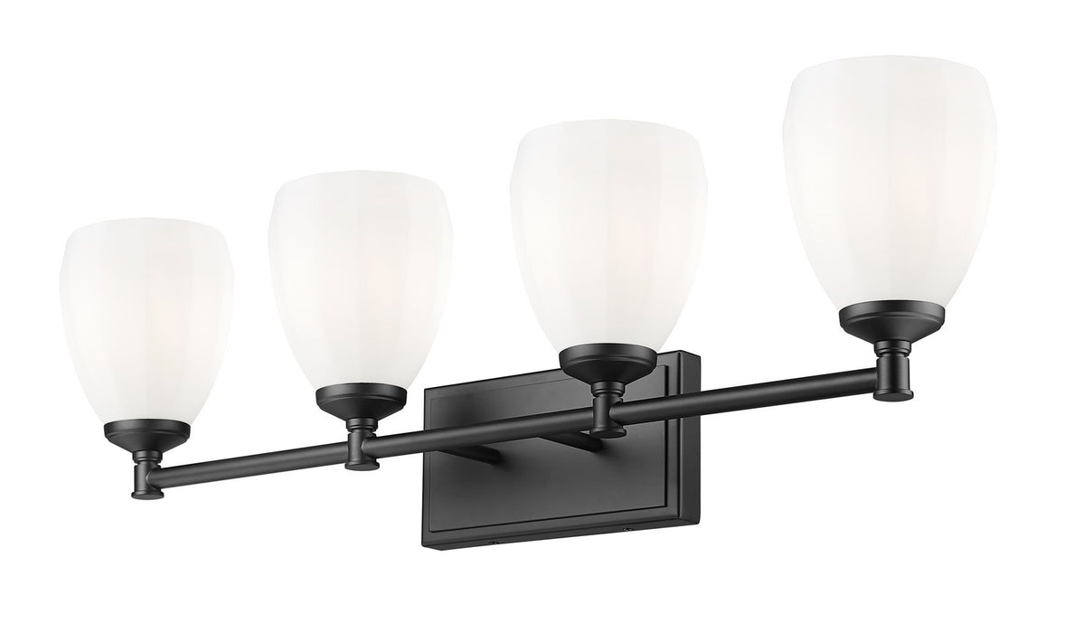 Z-Lite - 7004-4V-MB - Four Light Vanity - Oren - Matte Black