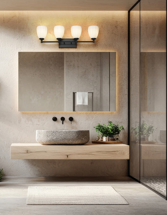 Z-Lite - 7004-4V-MB - Four Light Vanity - Oren - Matte Black