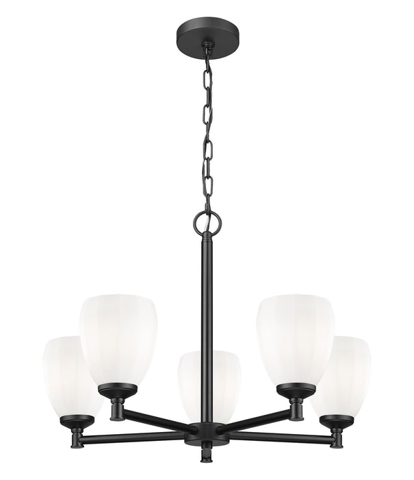 Z-Lite - 7004-5MB - Five Light Chandelier - Oren - Matte Black
