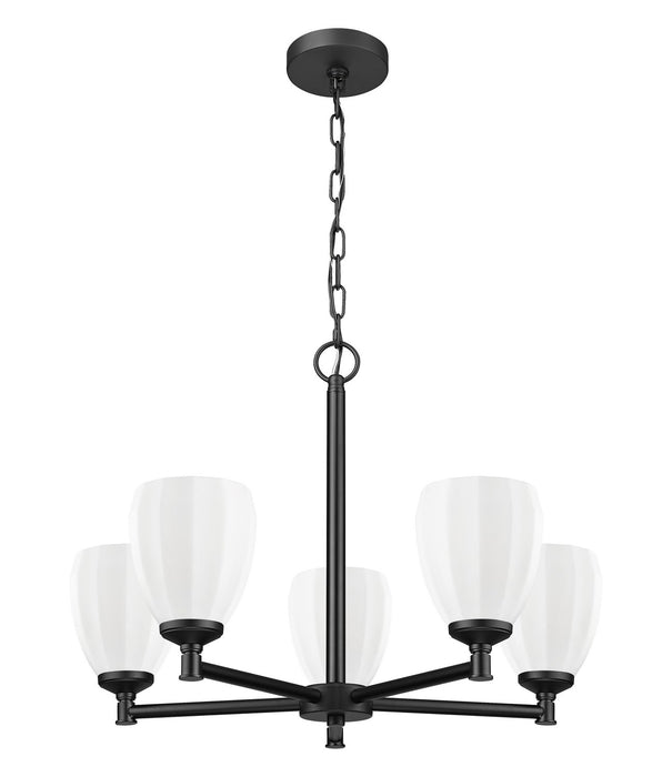 Z-Lite - 7004-5MB - Five Light Chandelier - Oren - Matte Black