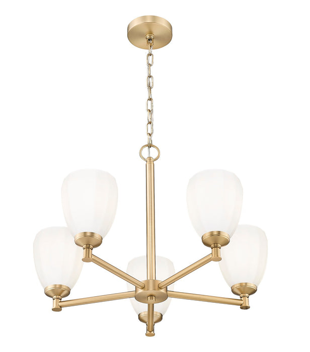 Z-Lite - 7004-5MGLD - Five Light Chandelier - Oren - Modern Gold