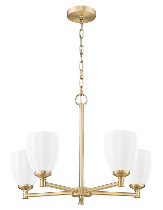 Z-Lite - 7004-5MGLD - Five Light Chandelier - Oren - Modern Gold