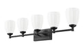 Z-Lite - 7004-5V-MB - Five Light Vanity - Oren - Matte Black
