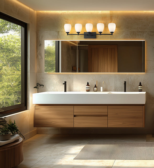 Z-Lite - 7004-5V-MB - Five Light Vanity - Oren - Matte Black