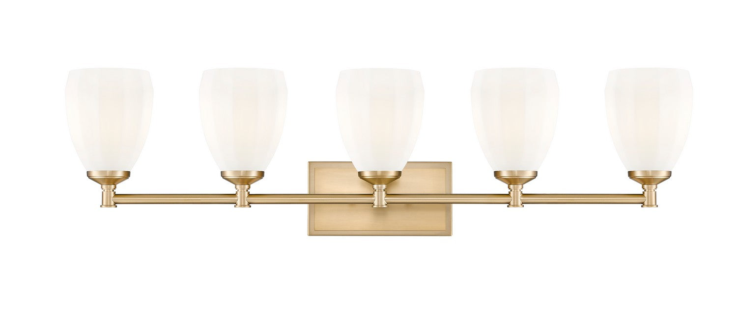 Z-Lite - 7004-5V-MGLD - Five Light Vanity - Oren - Modern Gold