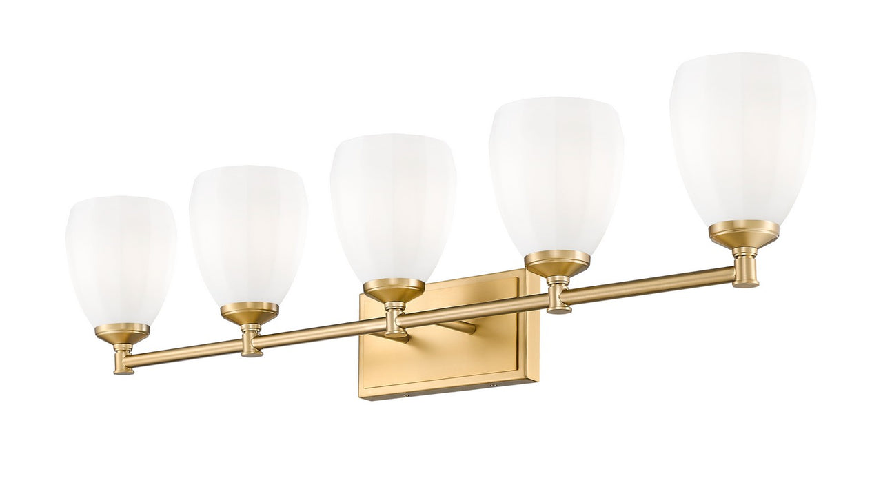 Z-Lite - 7004-5V-MGLD - Five Light Vanity - Oren - Modern Gold