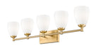 Z-Lite - 7004-5V-MGLD - Five Light Vanity - Oren - Modern Gold