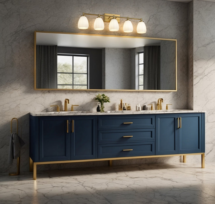 Z-Lite - 7004-5V-MGLD - Five Light Vanity - Oren - Modern Gold