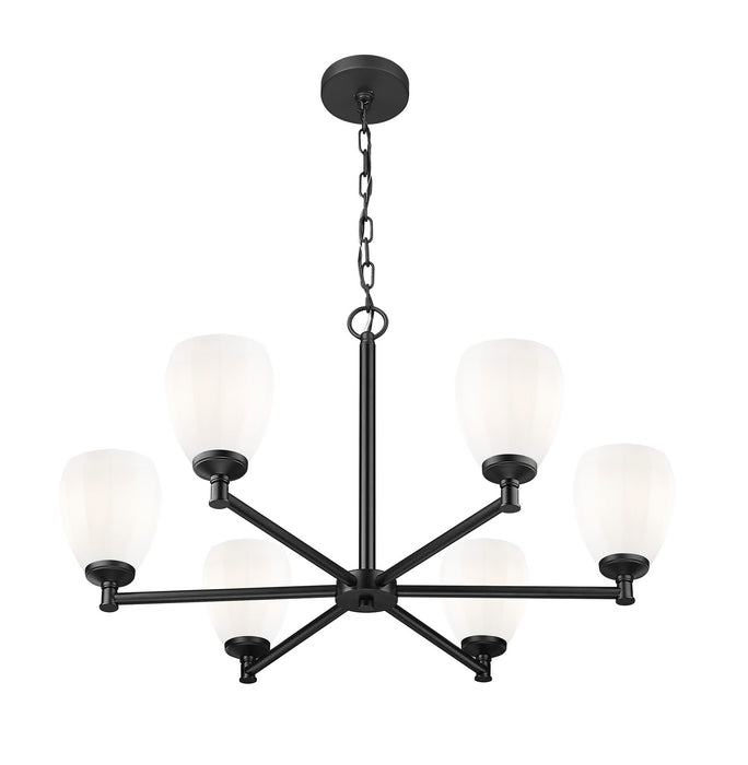 Z-Lite - 7004-6MB - Six Light Chandelier - Oren - Matte Black