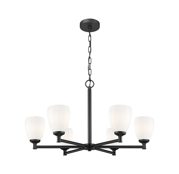 Z-Lite - 7004-6MB - Six Light Chandelier - Oren - Matte Black